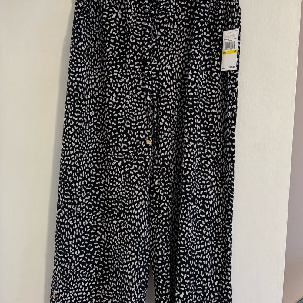 Michael Kors Black and White Patterned Pants